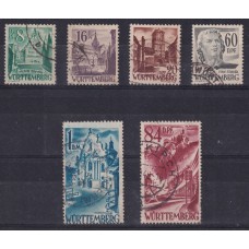ALEMANIA ESTAMPILLA SEGUNDA GUERRA MUNDIAL OCUPACION ALIADA 1948 Yv 22/7 SERIE COMPLETA ZONA FRANCESA DE WURTTEMBERG 17 EUROS